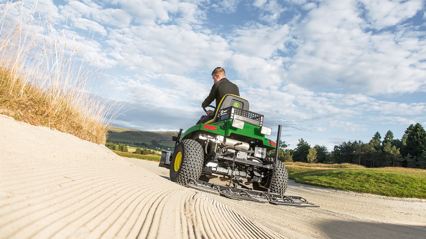 Bunkerharken, Veld, Verticuteer en cultiveermachines, Golfbaan, Golf en sport