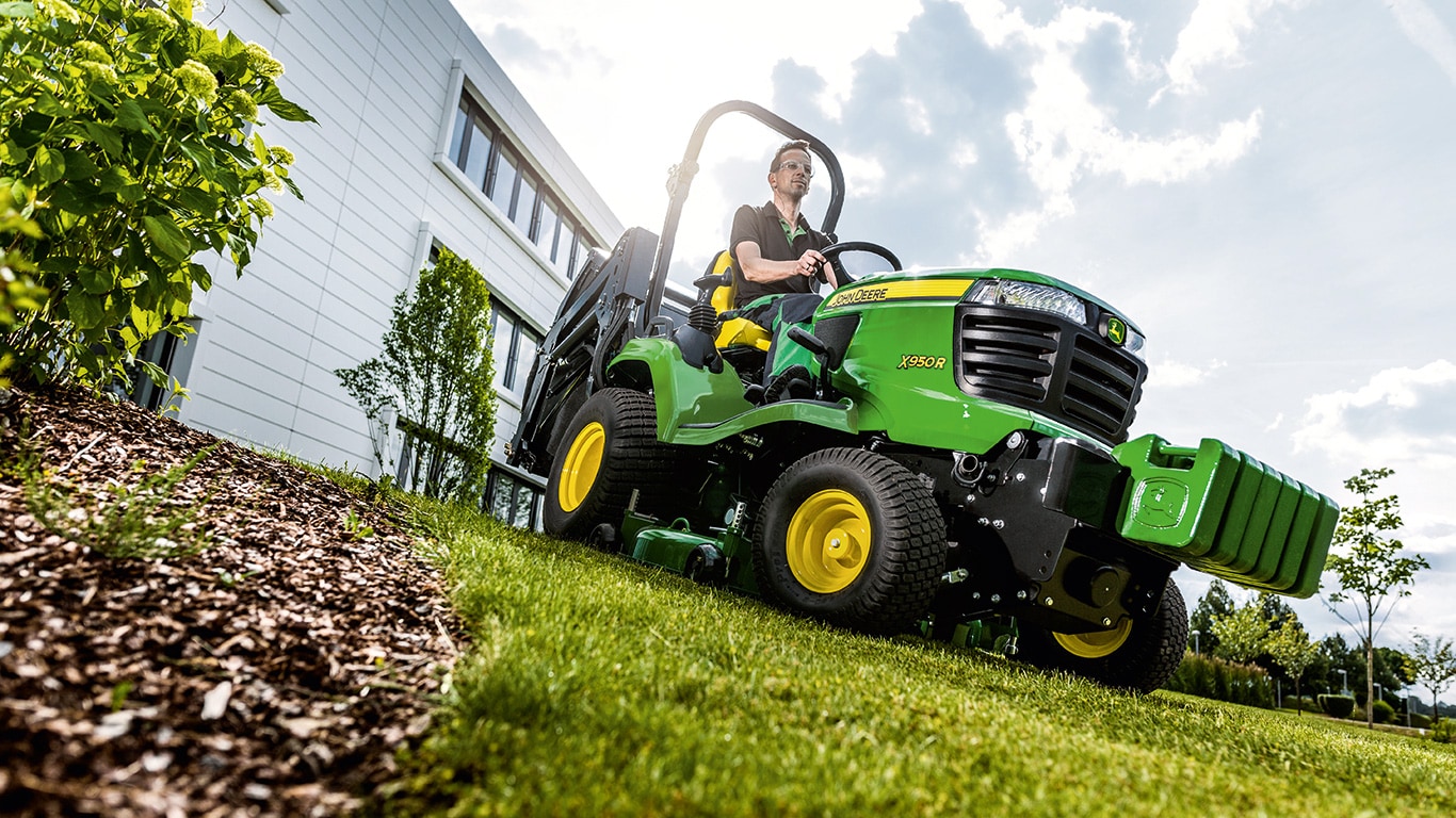 X950R, tracteurs de jardin, équipement de tonte autoporté, série X900